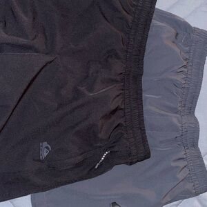 Quiksilver Men's Black and Gray Shorts TWO PACK